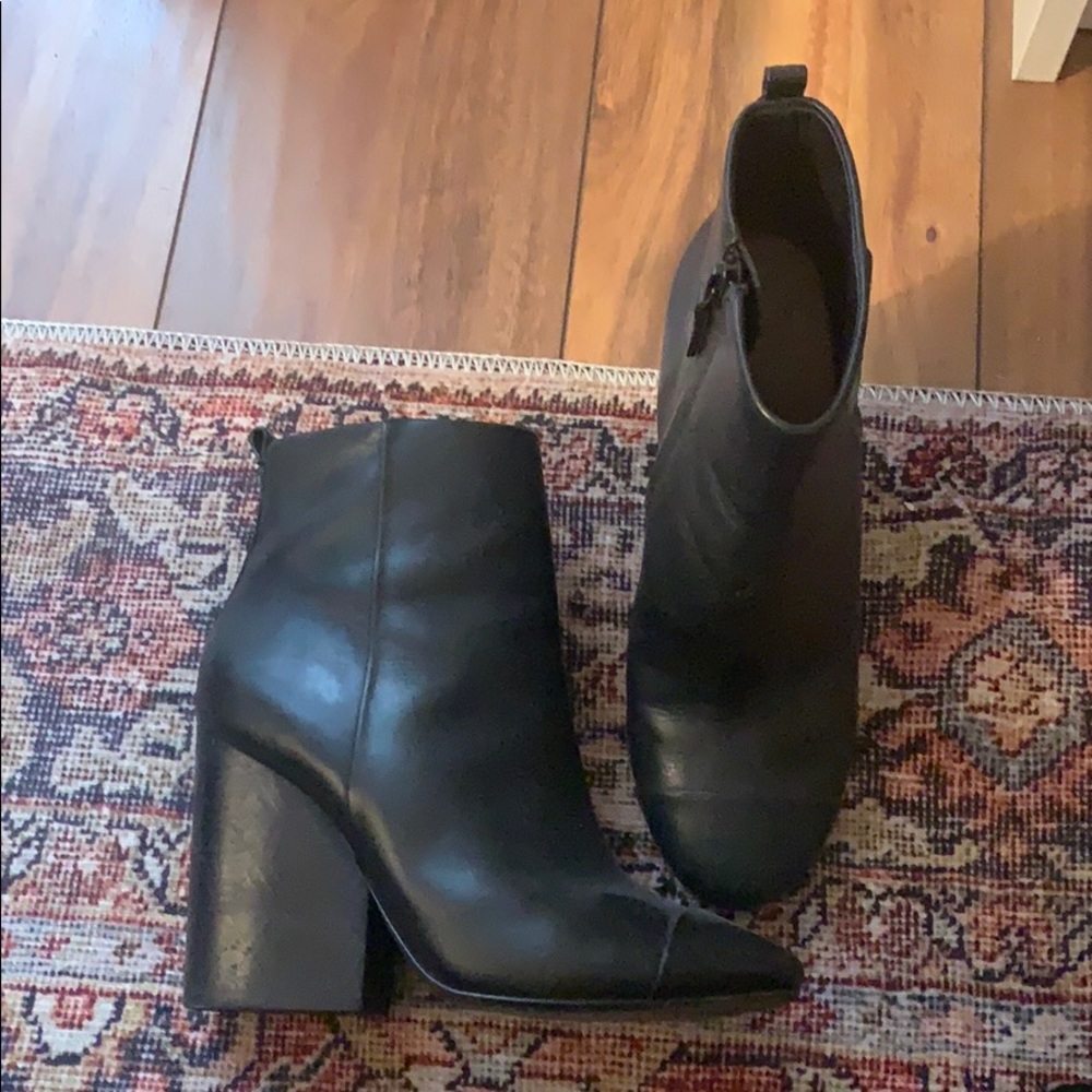 Tory Burch leather Grove Booties with cap toe